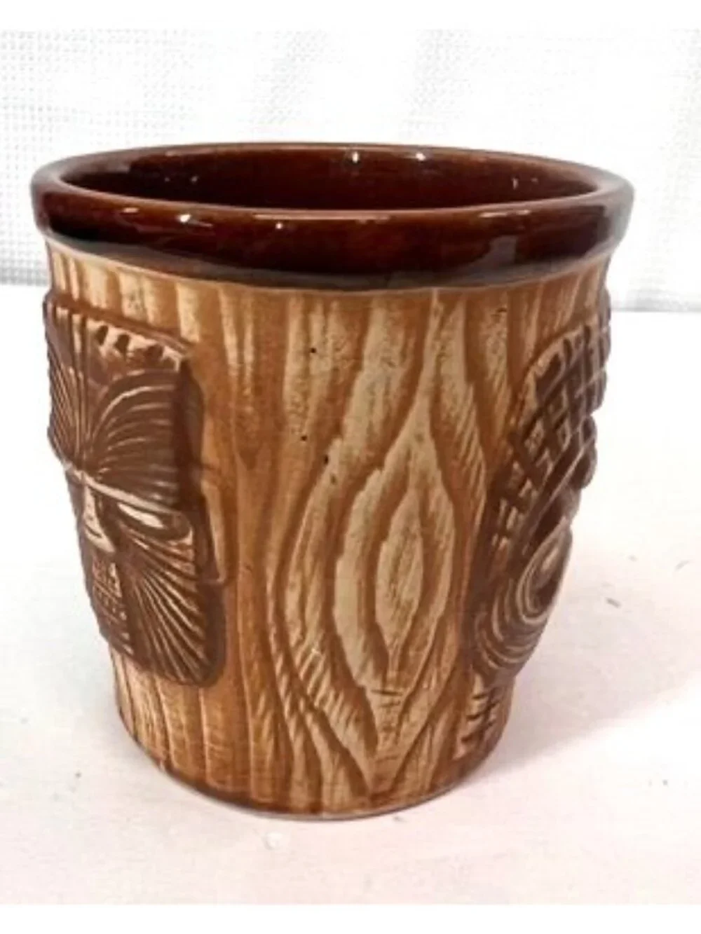 Vintage The Islander Three Face Bucket Mug, OMC JAPAN